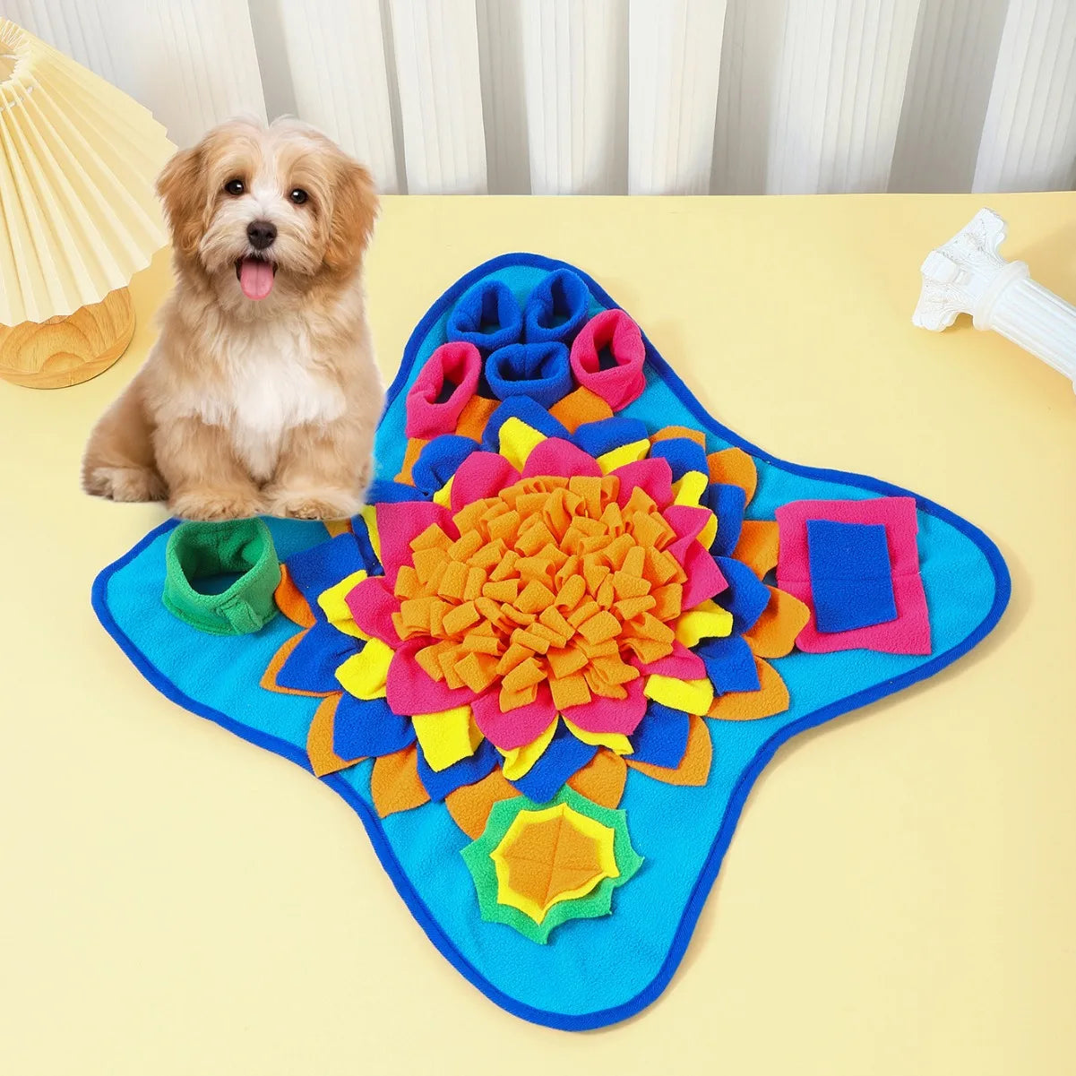 Interactive Snuffle Mat for Dogs-Slow Fedder Puzzle Toy for Mental Enrichment